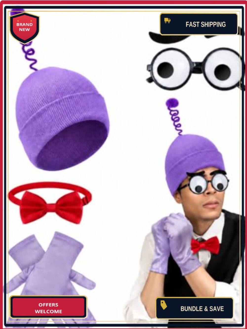 Halloween Cosplay Costume Accessory Set - 5 Pcs Adult Kit